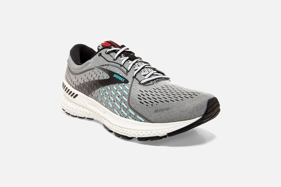 Adrenaline GTS 21 Road Brooks Running Shoes NZ Mens - Grey - CLSYRJ-469